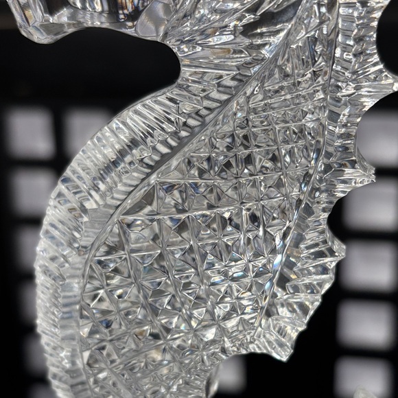 🤍 Waterford Crystal Seahorse Figurine 7" Vintage Retired Ireland Collectible 🤍 - Picture 12 of 16